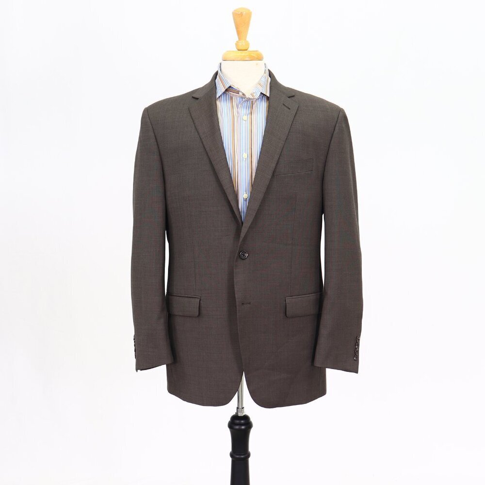 Chaps 42R Brown Solid 2-Button Sport Coat Blazer Jacket P162